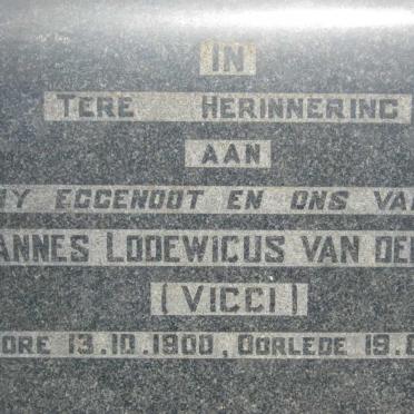 WALT Johannes Lodewicus, van der 1900-1959