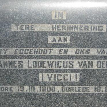 WALT Johannes Lodewicus, van der 1900-1959