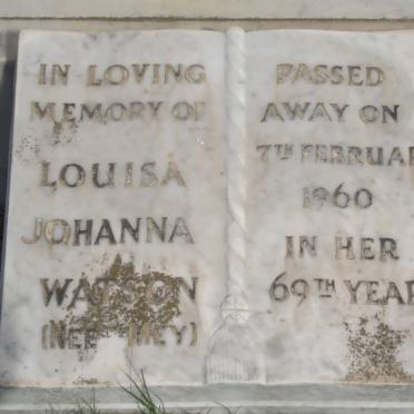 WATSON Louisa Johanna nee MEY -1960