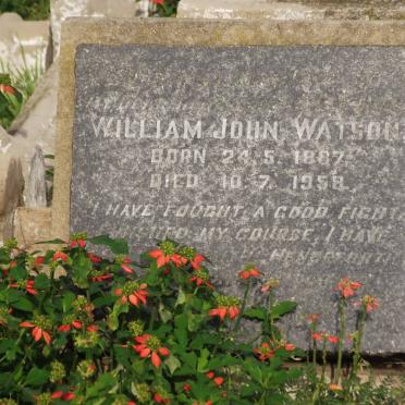 WATSON William John 1887-1958
