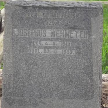 WEHMEYER Josephus 1913-1953