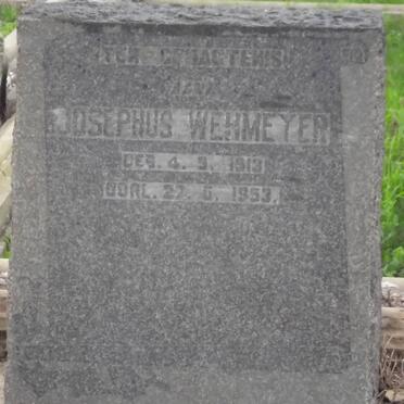 WEHMEYER Josephus 1913-1953