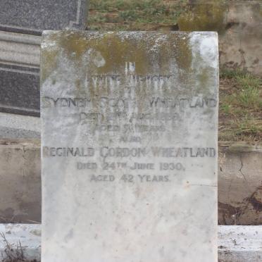 WHEATLAND Sydney Scott -1898 :: WHEATLAND Reginald Gordon -1930