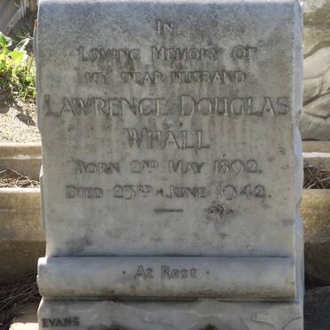 WHALL Lawrence Douglas 1892-1942