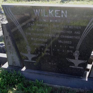 WILKEN Marthinus Johannes 1910-1975 &amp; Mildred 1910-1976
