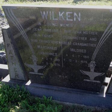 WILKEN Marthinus Johannes 1910-1975 &amp; Mildred 1910-1976