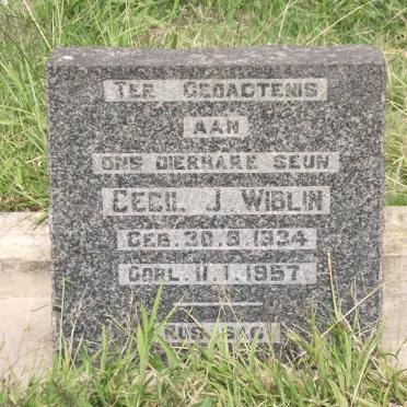 WIBLIN Cecil J. 1934-1957