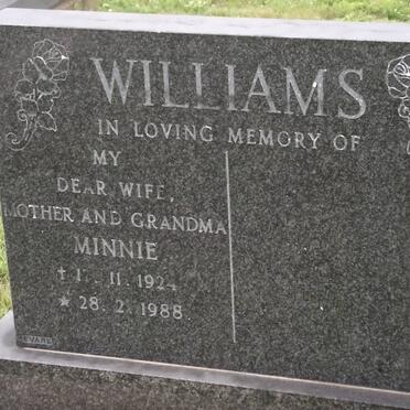 WILLIAMS Minnie 1924-1988