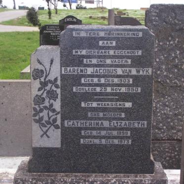 WYK Barend Jacobus, van 1903-1950 &amp; Catherina Elizabeth 1899-1973