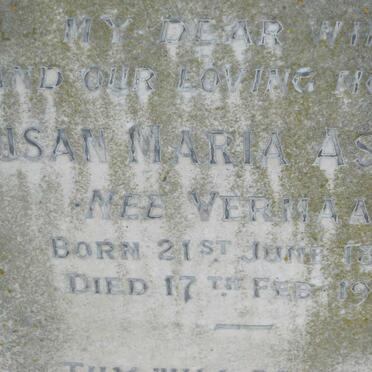 ASPELING Susan Maria nee VERMAAK 1864-1933