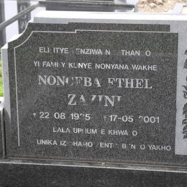 ZAZINI Nonceba Ethel 1935-2001