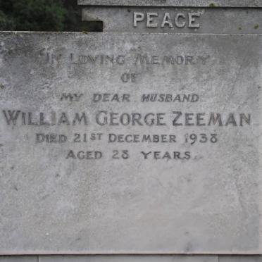 ZEEMAN William George -1938