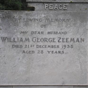 ZEEMAN William George -1938