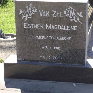 ZYL Esther Magdalene, van formerly TERBLANCHE 1912-2005