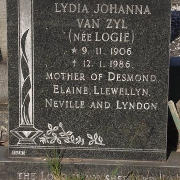 ZYL Lydia Johanna, van nee LOGIE 1906-1986