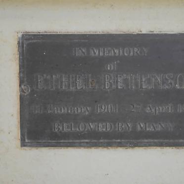 BETENSON Ethel 1901-1997
