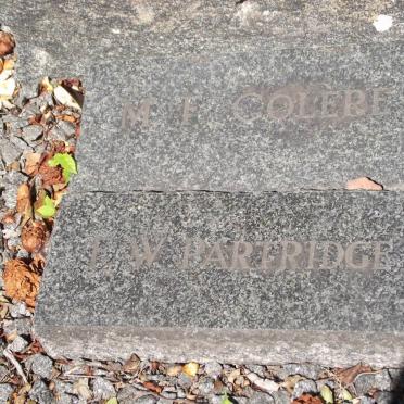 COLERE M.F. :: PARTRIDGE F.W.
