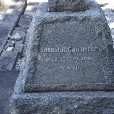 CAITHNESS Fred J.R. -1921