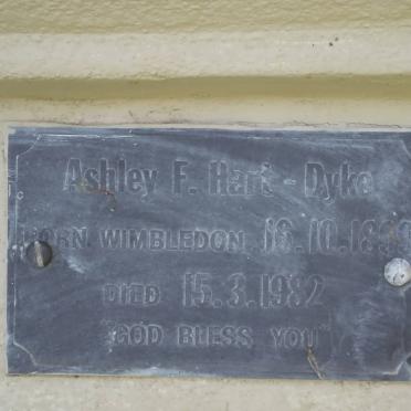 DYKE Ashley F., Hart 1899-1982