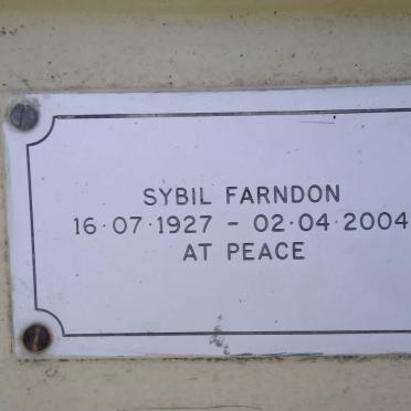 FARNDON Sybil 1927-2004