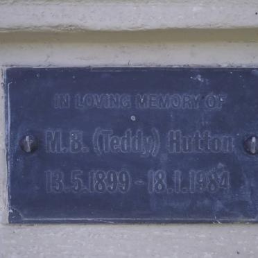 HUTTON M.B. 1899-1984