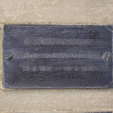 MANNING Leslie Martin 1911-1990