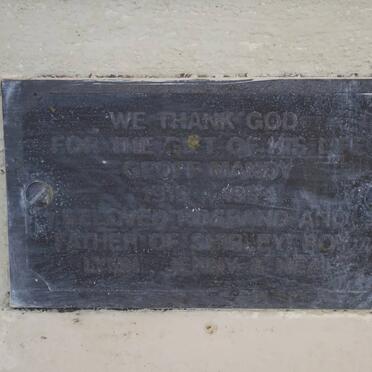 MANDY Geoff 191? - 19?4