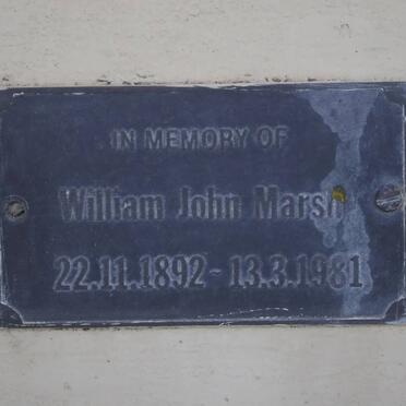MARSH William John 1892-1981