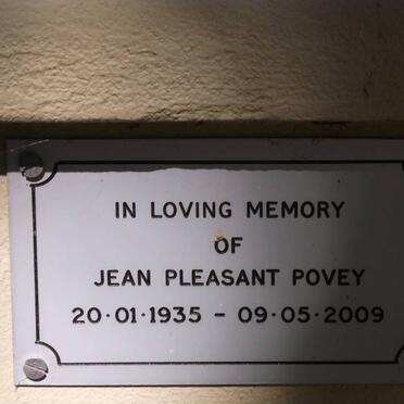 POVEY Jean Pleasant 1935-2009