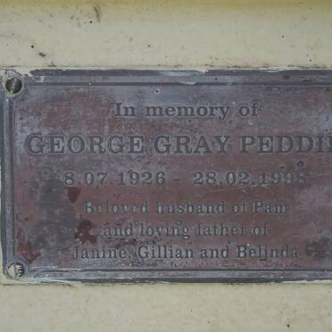 PEDDIE George Gray 1926-1998