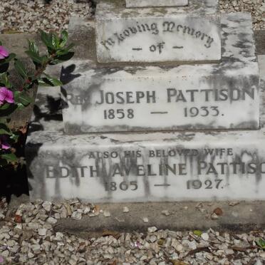 PATTISON Joseph 1858-1933 &amp; Edith Aveline 1865-1927