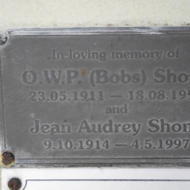 SHONE O.W.P. 1911-1994 &amp; Jean Audrey 1914-1997