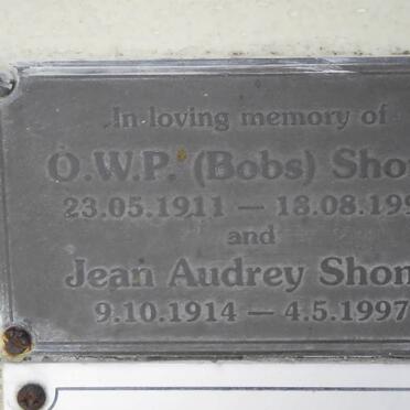 SHONE O.W.P. 1911-1994 &amp; Jean Audrey 1914-1997