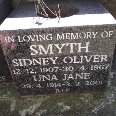 SMYTH Sidney Oliver 1907-1967 &amp; Una Jane 1914-2001
