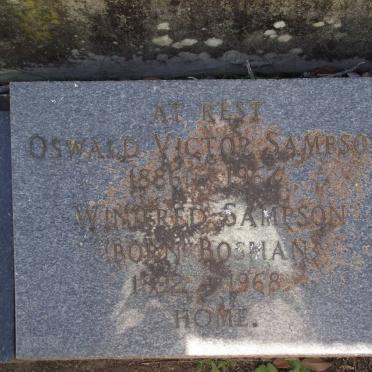 SAMPSON Oswald Victor 1886-1966 &amp; Winifred  BOSMAN 1892-1968