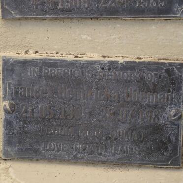 UDEMANS Frances Hendrieka 1905-1987