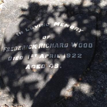 WOOD Frederick Richard -1922