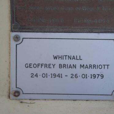 WHITNALL Geoffrey Brian Marriott 1941-1979