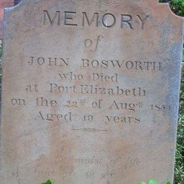 BOSWORTH John -1854
