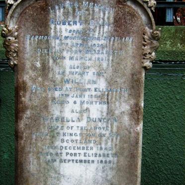 BAIN Robert 1836-1891 &amp; Isabella Duncan 1842-1898 :: BAIN William -1889