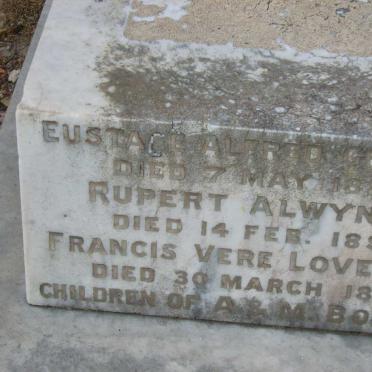 BOARD Eustace Alfred Graham -1885 :: BOARD Rupert Alwyn -1891 :: BOARD Francis Vere Lovemore -1891