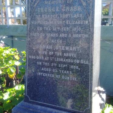 CRABB George -1910 &amp; Sarah STEWARD -1888 