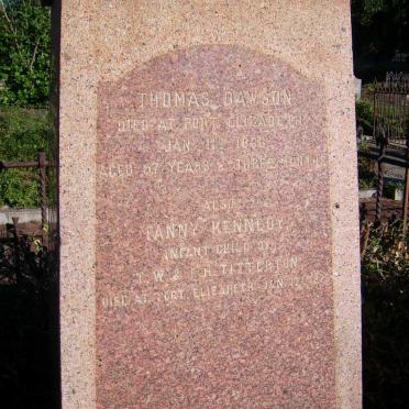 DAWSON Thomas -1866 :: TITTERTON Fanny Kennedy -1873