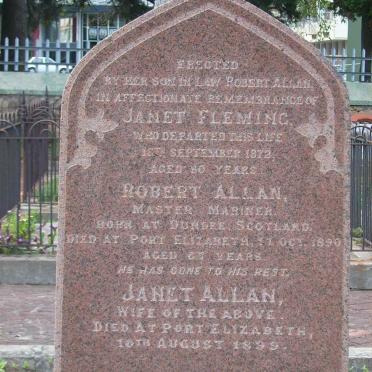 FLEMING Janet -1872 :: ALLAN Robert -1890 &amp; Janet -1899