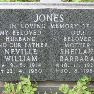 JONES Neville William 1914-1980 &amp; Sheilah Barbara 1920-1986
