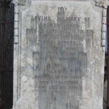 KNOX Andrew 1850- &amp; Jessie Mitchell 1852-1928 :: KNOX Grace1886-1909