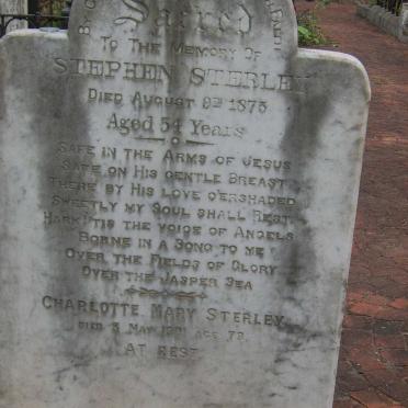 STERLEY Stephen -1875 &amp; Charlotte Mary -1901