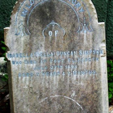 SIMPSON Isabella Duncan -1894
