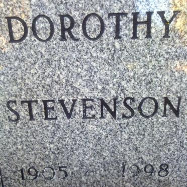 STEVENSON Robert Elliott 1895-1984 &amp; Dorothy 1905-1998 