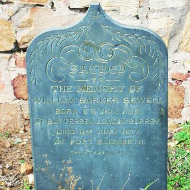 SEWELL William Barker 1819-1877